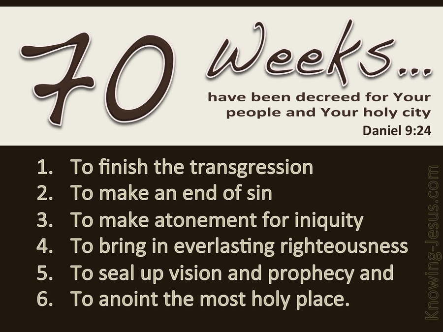 Daniel 9:24 Seventy Weeks Have Been Decreed For Your People (brown)